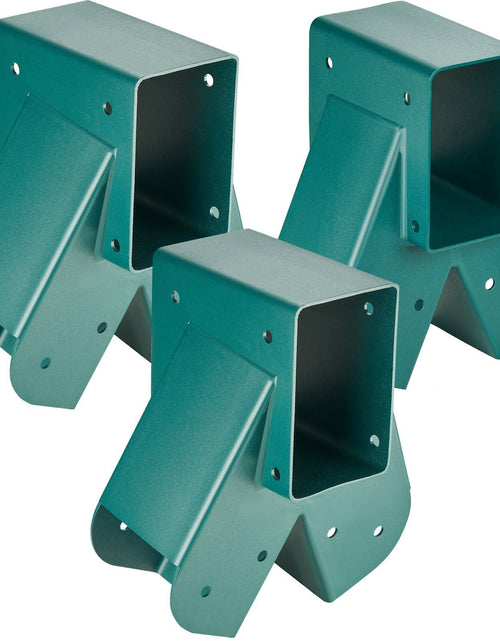 Load image into Gallery viewer, A-Frame Middle Swing Set Brackets, Heavy Duty Carbon Steel Swing Set Hardware with Mounting Hardware, DIY Swing Set Bracket Swing Set Kit for 4x4 Legs &amp; 4x6 Beam, Green (3 Pcs)

