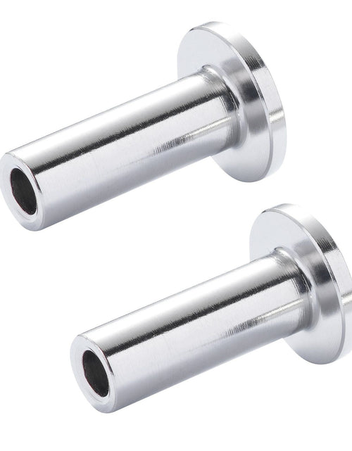 Load image into Gallery viewer, 121 Pack T316 Stainless Steel Protector Sleeves for 1/8" Wire Rope Cable Railing, DIY Balustrade T316 Marine Grade, Come with A Free Drill Bit, Silver
