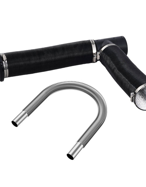 Load image into Gallery viewer, Diesel Heater Pipe Ducting Set, 3" Extendable Air Duct Hose, 1" Stainless Steel Exhaust Pipe, 2 Air Vents, Tee Air Outlet Connector and Hose Clamps, for 2KW/5KW/8KW Diesel Parking Heaters
