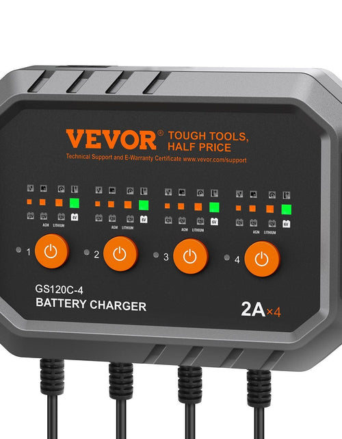 Load image into Gallery viewer, Smart Battery Charger, 8-Amp, LiFePO4 Lead-Acid (AGM / Gel / SLA) Car Battery Charger, Fully-Automatic Charger Maintainer Desulfator for Boat Motorcycle Lawn Mower Golf Cart Marine Deep Cycle
