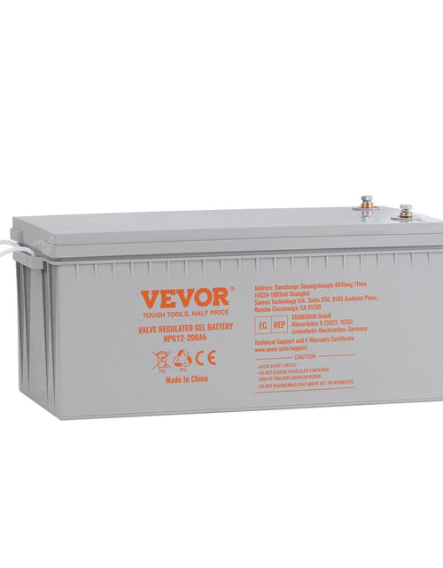 Load image into Gallery viewer, Deep Cycle Battery, 12V 200 AH, AGM Marine Rechargeable Battery, High Self-Discharge Rate 1400A Current, for RV Solar Marine Off-Grid Applications UPS Backup Power System, Tested to UL Standards
