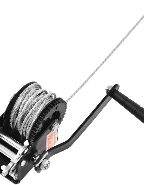 Load image into Gallery viewer, Hand Winch, 800 lbs Pulling Capacity, Boat Trailer Winch Heavy Duty Rope Crank with 33 ft Steel Wire Cable and Two-Way Ratchet, Manual Operated Hand Crank Winch for Trailer, Boat or ATV Towing
