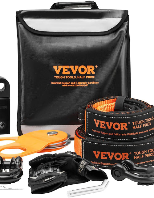 Load image into Gallery viewer, Off-Road Recovery Kit, 3" x 30', Heavy Duty Winch Recovery Kit with 30000 lbs Tow Straps, 44092 lbs D-Ring Shackles, Shackle Receiver, Snatch Block Pulley, Gloves, Storage Bag for ATV Jeep Truck
