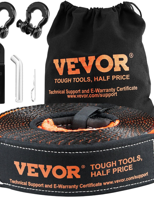 Load image into Gallery viewer, Off-Road Recovery Kit, 3" x 30', Heavy Duty Winch Recovery Kit with 30,000 lbs Tow Strap, 44,092 lbs D-Ring Shackles, Shackle Receiver and Storage Bag, for ATVs, Jeeps, Off-Road Vehicles, Trucks
