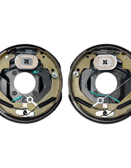 Load image into Gallery viewer, Electric Trailer Brake Assembly, 10" x 2.25", 1 Pair Self-Adjusting Electric Brakes Kit for 3500 lbs Axle, 4-Hole Mounting, Backing Plates for Brake System Part Replacement (1 Right + 1 Left)
