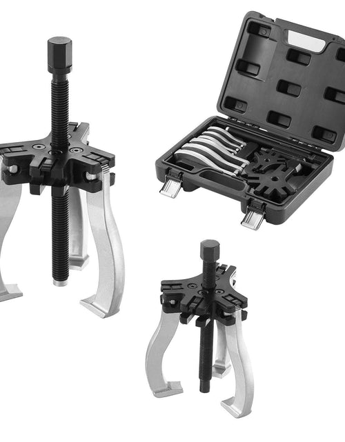 Load image into Gallery viewer, Gear Puller Set, 3" and 7" Puller Kit, 3 Jaw Gear Bearing Flywheel Pulley Removal Tool, 2 or 3 Reversible Jaws Wheel Puller, Vertically and Horizontally, External and Internal, 2-Piece
