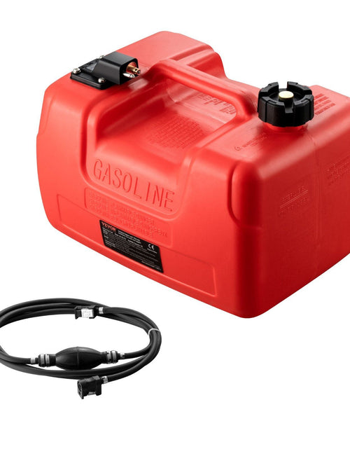 Load image into Gallery viewer, Marine Fuel Tank, 3.17 Gallon/12L, Portable Boat Fuel Gas Tank for Outboard Engine Boats, Plastic Outboard Marine Boat Fuel Tank with Hose, Easy to Carry for Yacht, Fishing Boat, Deck Boat, Red
