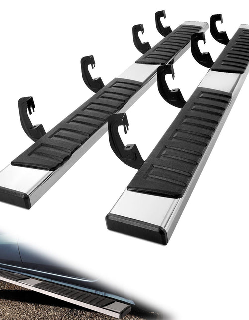 Load image into Gallery viewer, Running Boards, 6" Step Bars Compatible with 2007-2018 Chevy Silverado/GMC Sierra 1500 Crew Cab/2019 2500HD 3500HD 1500 LD, 201 Stainless Steel Side Steps Nerf Bars, 500LBS Capacity, 2 Piece
