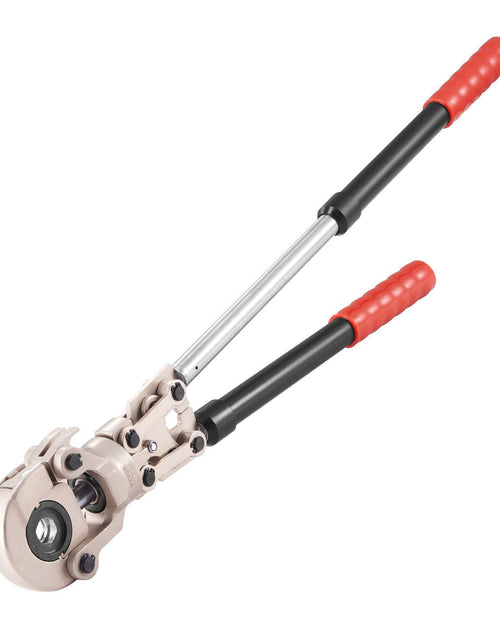 Load image into Gallery viewer, Copper Press Tool Tube Fittings Crimping Kit, Pro Press Crimper with 1/2", 3/4", 1" Quick Change Jaws, 360° Rotatable Crimp Tool &amp; Locking Pin, Extendable Handle, Meet ASTM B88 and B75 Standard
