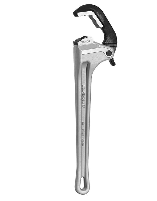 Load image into Gallery viewer, Aluminum Straight Pipe Wrench 18 in Automatic Jaw Adjustment 60CRV Jaw
