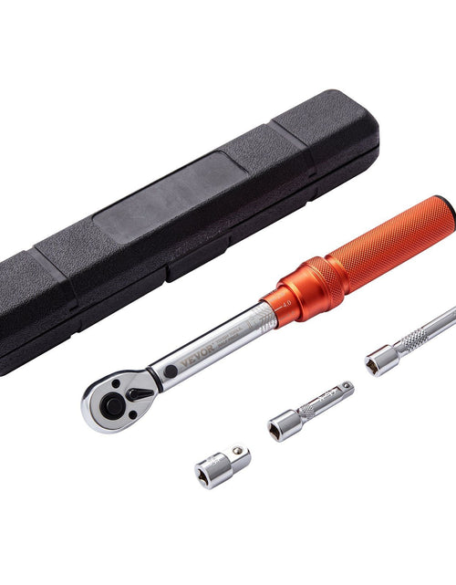 Load image into Gallery viewer, Torque Wrench, 1/4-inch Drive Click Torque Wrench 20-200in.lb/3-23n.m, Dual-Direction Adjustable Torque Wrench Set, Mechanical Dual Range Scales Torque Wrench Kit with Adapters Extension Rod

