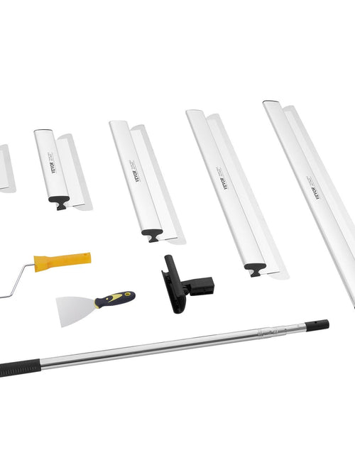 Load image into Gallery viewer, Drywall Skimming Blade Set, 10/16/24/32/40 in Skimming Blades + 34-81.6 in Extension Handle Pole, Stainless Steel Knife Professional Skim Coat Tools, for Gyprock/WallBoard/Plasterboard
