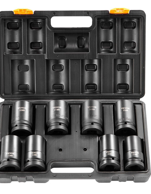 Load image into Gallery viewer, Impact Sockets Set 8pcs 6-Point 1" Drive Bit Ratchet Tool Kit Case
