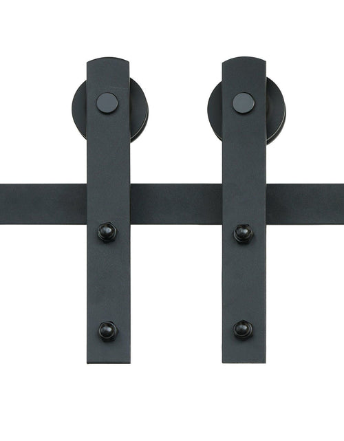 Load image into Gallery viewer, 8FT Sliding Barn Door Hardware Kit, 330LBS Loading Heavy Duty Barn Door Track Kit for Single Door, Fit 3.7-4.3FT Wide and 1.3"-1.8" Thick Door Panel, with Smooth &amp; Silent Pulley (I Shape)
