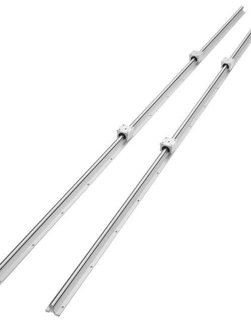 Load image into Gallery viewer, Linear Guide Rail Set, SBR20 1800mm, 2 PCS 70.9 in/1800 mm SBR20 Guide Rails and 4 PCS SBR20UU Slide Blocks, Linear Rails and Bearings Kit for Automated Machines DIY Project CNC Router Machines
