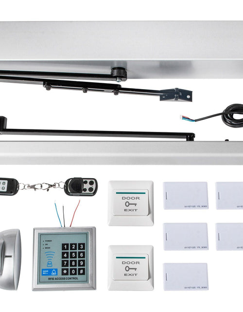 Load image into Gallery viewer, Automatic Door Opener 110-240V, Handicap Door Opener 22 Lbs, Automatic Swing Door Opener 50 W Swing Door Opener 120 Degrees Adjustable Aluminum Alloy and Stainless Steel Electric Door Opener
