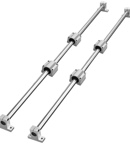 Linear Guide Rail Set, SFC16 1000mm, 2 PCS 39.4 in/1000 mm SFC16 Guide Rails 4 PCS SC16 Slide Blocks 4 PCS Rail Supports, Linear Rails and Bearings Kit for Automated Machines CNC DIY Project