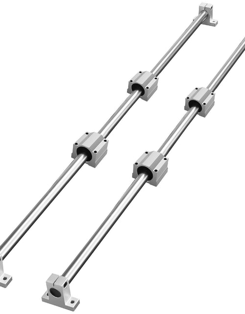 Load image into Gallery viewer, Linear Guide Rail Set, SFC20 1000mm, 2 PCS 39.4 in/1000 mm SFC20 Guide Rails 4 PCS SC20 Slide Blocks 4 PCS Rail Supports, Linear Rails and Bearings Kit for Automated Machines CNC DIY Project
