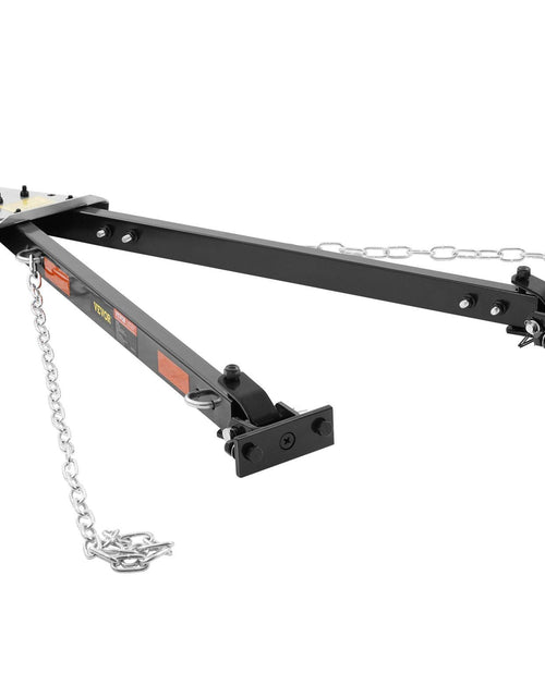 Load image into Gallery viewer, Tow Bar, 5500 lbs Towing Capacity with Chains, Powder-Coating Alloy Steel Bumper-Mounted Universal Towing Bar, Coupler Fits 2-Inch Ball Hitch, 39.4-Inch Opening Width, for RV Car Trailer Truck
