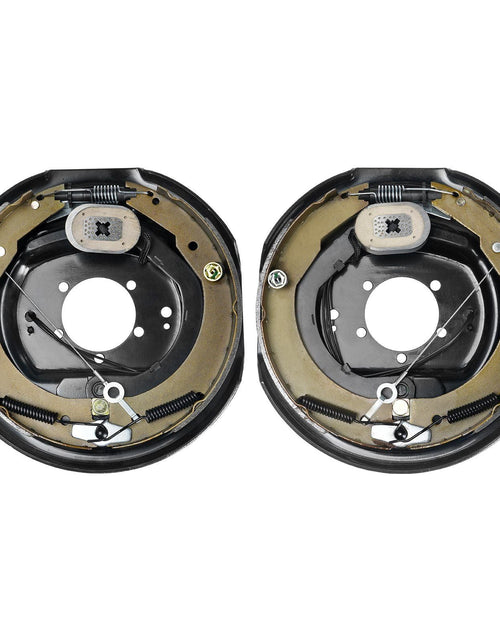 Load image into Gallery viewer, Electric Trailer Brake Assembly, 12" x 2", 1 Pair Self-Adjusting Electric Brakes Kit for 7000 lbs Axle, 5-Hole Mounting, Backing Plates for Braking System Part Replacement (1 Right + 1 Left)
