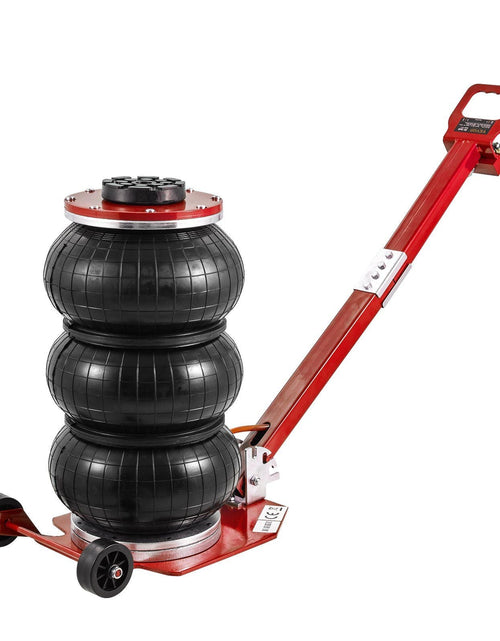 Load image into Gallery viewer, Air Jack, 3 Ton/6600 lbs Triple Bag Air Jack, Airbag Jack with Six Steel Pipes, Lift up to 17.7", 3-5 s Fast Lifting Pneumatic Jack, with Adjustable Long Handle for Cars, Garages, Repair (Red)
