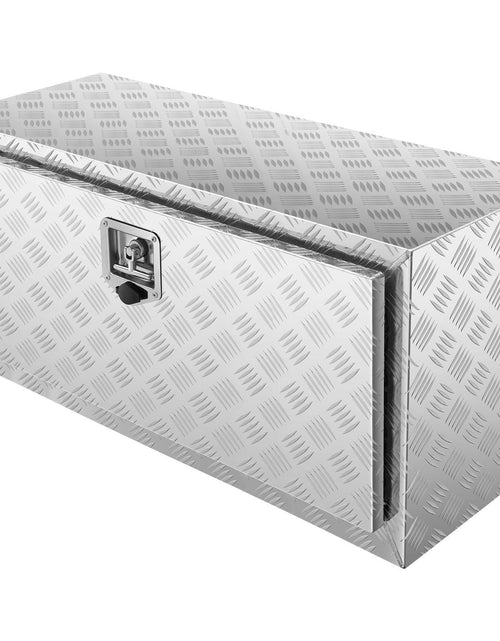 Load image into Gallery viewer, Underbody Truck Box, 36"×14"×16" Pickup Storage Box, Heavy Duty Aluminum Diamond Plate Tool Box with Lock and Keys, Waterproof Trailer Storage Box with T-Handle Latch for Truck, Van, Trailer
