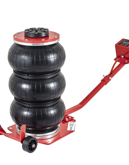 Load image into Gallery viewer, Air Jack, 3 Ton/6600 lbs Triple Bag Air Jack, Airbag Jack with Six Steel Pipes, Lift up to 17.7 inch/450 mm, 3-5 s Fast Lifting Pneumatic Jack, with Long Handles for Cars, Garages, Repair, (Red)
