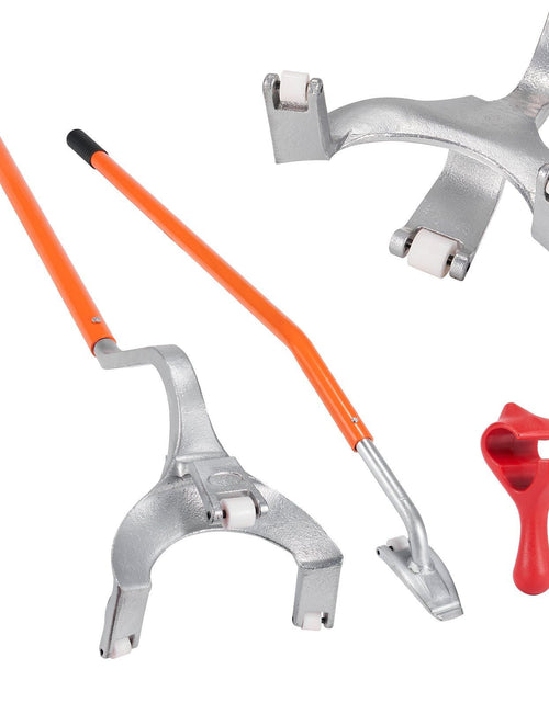 Load image into Gallery viewer, Tire Mount Demount Tool, 22.5"-24.5" Manual Steel Tire Changer Mount Demount Removal Tool, with Extra Bead Keeper, Tubeless Truck Bead Breaker, 3 PCS Tire Changing Tools, Orange
