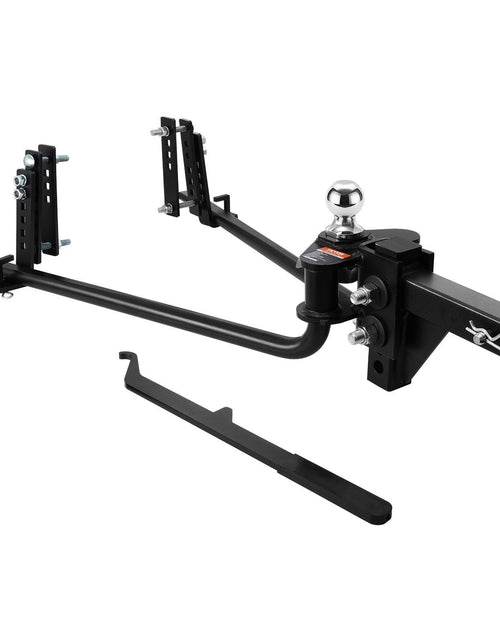 Load image into Gallery viewer, Weight Distribution Hitch, 1,000 lbs Weight Distributing Hitches Kit with Sway Control for Trailer, 2-In Solid Steel Shank, 2-5/16 in Alloy Steel Ball, Powder Coated Load Leveling Hitch, Black
