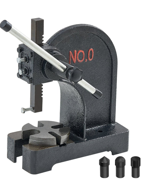 Load image into Gallery viewer, Arbor Press, 0.5 Ton Manual Arbor Press, 4.6" Maximum Height, Cast Iron Heavy-duty Manual Desktop Arbor Press, Precision Hand Press for Stamping, Bending, Stretching, Forming
