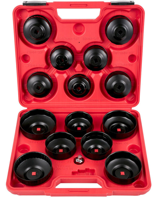 Load image into Gallery viewer, Oil Filter Socket Set, 14 Pcs Oil Filter Wrench Set, Sturdy Steel Oil Filter Socket, 3/8" Oil Filter Socket, Low Profile Oil Filter Socket Set For Easy Access, Oil Filter Wrench Cap Set w/ Case
