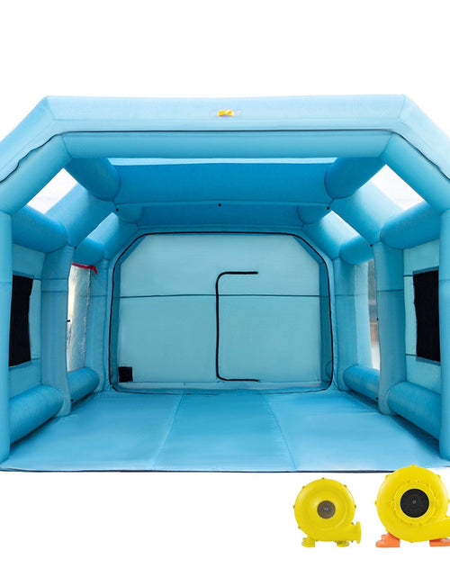 Load image into Gallery viewer, Portable Inflatable Paint Booth, 28x15x10ft Inflatable Spray Booth, Car Paint Tent w/Air Filter System &amp; 2 Blowers, Upgraded Blow Up Spray Booth Tent, Auto Paint Workstation, Car Parking Garage
