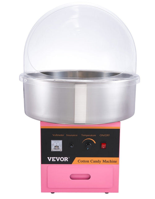 Load image into Gallery viewer, Electric Cotton Candy Machine, 1000W Candy Floss Maker, Commercial Cotton Candy Machine with Stainless Steel Bowl, Sugar Scoop, and Cover, Perfect for Home Kids Birthday, Family Party Pink
