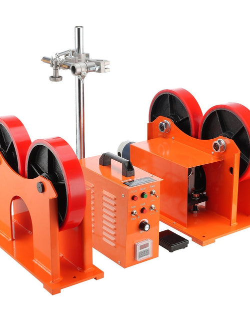 Load image into Gallery viewer, 110V Turning Rolls Linkage Roller, 1000KG/2205LBS Loading Welding Turning Roll, 25-1400mm Diameter, 80-1600 mm/min Rotary Welding Positioner &amp; Welding Torch Stand for Welding Equipment Support
