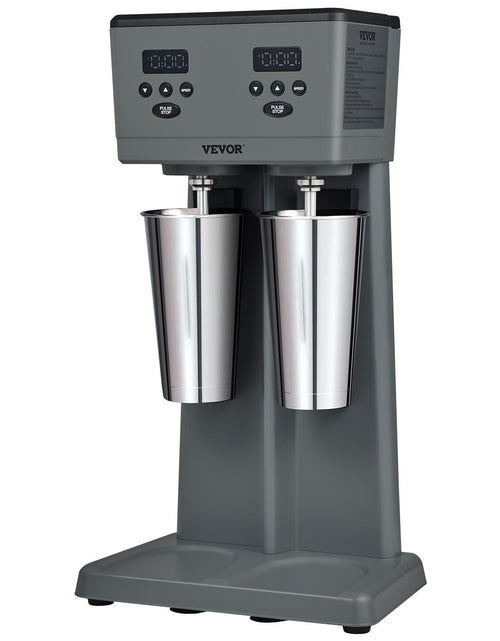Load image into Gallery viewer, Milkshake Maker, 375W x 2 Electric Milkshake Machine, Commercial Double Heads Drink Mixer Blender, LED Intelligent Microswitch, 3-Speed Milkshake Mixer with 2 x 820 ml Stainless Steel Cups
