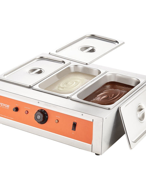 Load image into Gallery viewer, Chocolate Tempering Machine, 26.5 Lbs 3 Tanks Chocolate Melting Pot TEMP Control 86~185°F, 1500W Stainless Steel Electric Commercial Food Warmer For Chocolate/Milk/Cream Melting and Heating
