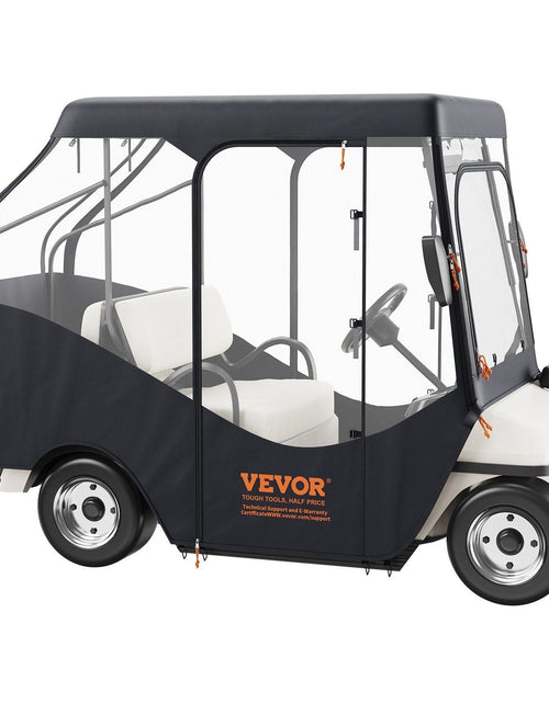 Load image into Gallery viewer, Golf Cart Enclosure, 420D Polyester Driving Enclosure with 4-Sided Transparent Windows, 4 Passenger Club Car Covers Universal Fits for Most Brand Carts, Sunproof and Dustproof Outdoor Cart Cover
