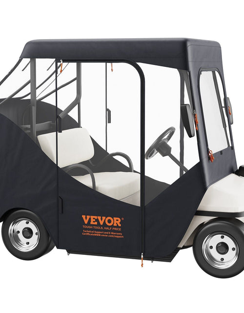 Load image into Gallery viewer, Golf Cart Enclosure, 600D Polyester Driving Enclosure with 4-Sided Transparent Windows, 2 Passenger Club Car Covers Universal Fits for Most Brand Carts, Sunproof and Dustproof Outdoor Cart Cover
