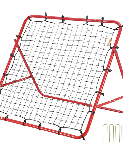 Load image into Gallery viewer, Soccer Rebounder Rebound Net, Kick-Back 39"x39", Portable Football Training Gifts, Fully Adjustable Angles Goal Net, Aids &amp; Equipment for Kids Teens &amp; All Ages, Easy Set Up &amp; Perfect Storage
