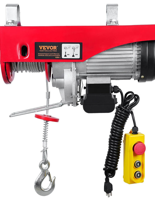 Load image into Gallery viewer, 880lbs Electric Hoist with 14ft Wired Remote Control, 110V Electric Hoist Attic Lift 20-40 FT Lifting Height for Garage Attic Warehouse Factory
