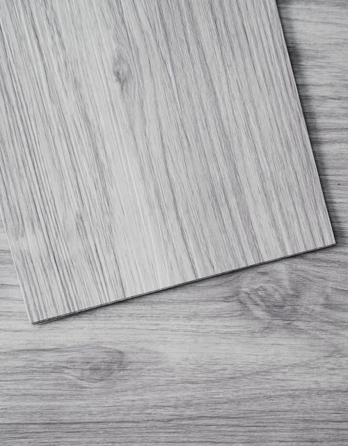 Load image into Gallery viewer, Self Adhesive Vinyl Floor Tiles 36 x 6 inch, 20 Tiles 0.62mm Thick Peel &amp; Stick, Light Gray Wood Grain DIY Flooring for Kitchen, Dining Room, Bedrooms &amp; Bathrooms, Easy for Home Decor
