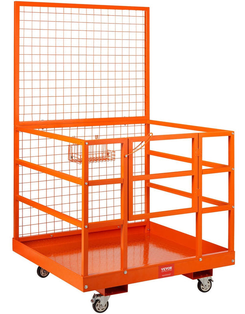 Load image into Gallery viewer, Forklift Safety Cage Work Platform 43X45in 1400lbs w/ Wheels for Aerial
