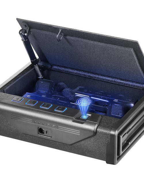 Load image into Gallery viewer, Gun Safe for Pistols, Biometric Gun Safe with Three Quick Access Ways of Fingerprints, Passwords and Keys, Handgun Safe for 2 Pistols for Home, Bedside, Nightstand, Car

