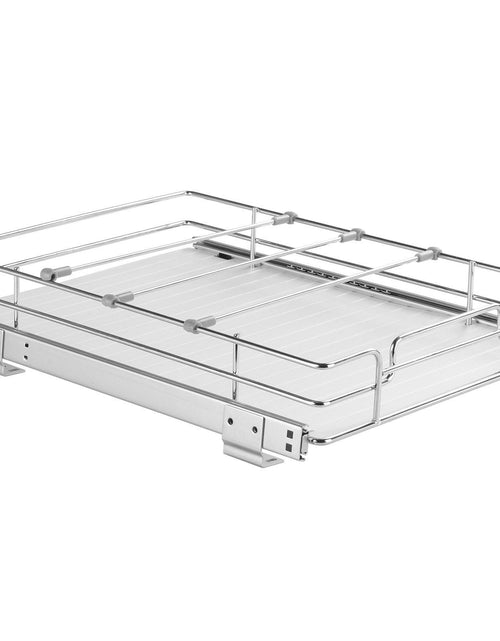 Load image into Gallery viewer, 12"W x 17"D Pull Out Cabinet Organizer, Heavy Duty Slide Out Pantry Shelves, Chrome-Plated Steel Roll Out Drawers, Sliding Drawer Storage for Home, Inside Kitchen Cabinet, Bathroom, Under Sink
