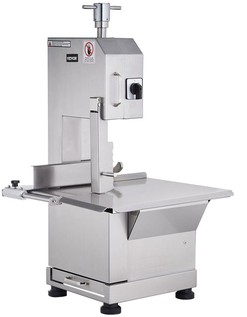 Load image into Gallery viewer, Commercial Electric Meat Bandsaw, 2200W Stainless Steel Countertop Bone Sawing Machine, Workbeach 18.5" x 20.9", 0-7.1 Inch Cutting Thickness, Frozen Meat Cutter with 6 Blades for Rib Pork Beef
