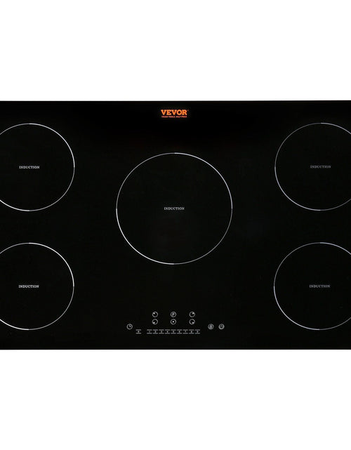 Load image into Gallery viewer, Electric Cooktop, 5 Burners, 36'' Induction Stove Top, Built-in Magnetic Cooktop 9200W, 9 Heating Level Multifunctional Burner, LED Touch Screen w/ Child Lock &amp; Over-Temperature Protection
