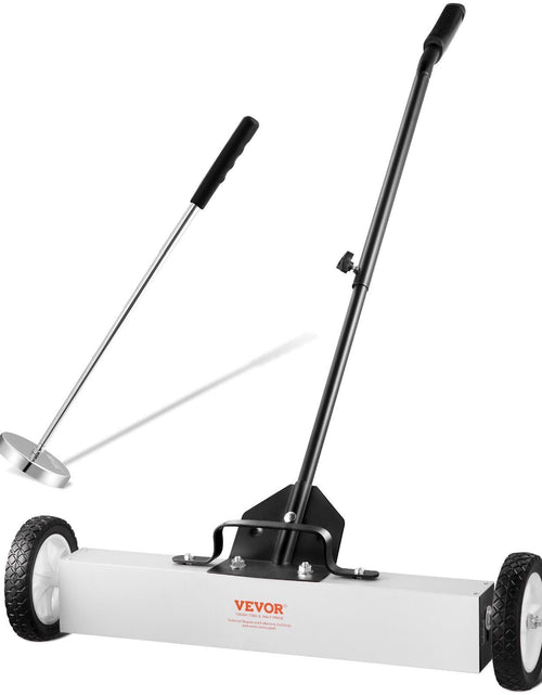 Load image into Gallery viewer, 24-Inch Magnetic Sweeper with Wheels Telescoping Magnetic Pickup Tool
