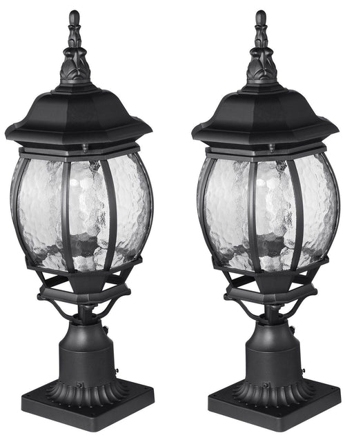 Load image into Gallery viewer, 2 PCs Dusk to Dawn Outdoor Lamp Post Light Fixture 20.87in Pole Pier Mount
