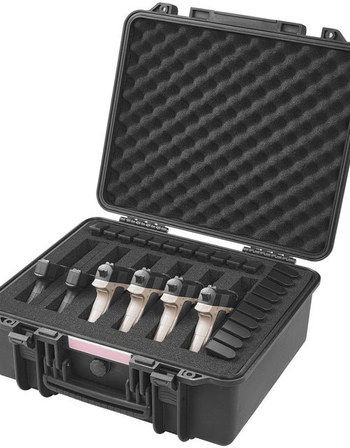 Load image into Gallery viewer, Hard Pistol Cases with Pre-cut PU Foam Lockable Pistol Case for 6 Pistol
