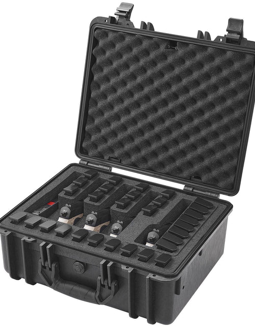 Load image into Gallery viewer, Hard Pistol Cases with Pre-cut PU Foam, Waterproof &amp; Dustproof Hard Gun Case for 1 Pistol, 18.9×16.3×8.5 in Lockable Pistol Case, Black
